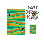 Green and orange decorative design Playing Cards 54 (Mini) 