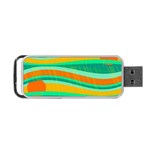 Green and orange decorative design Portable USB Flash (Two Sides)