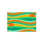 Green and orange decorative design Satin Wrap