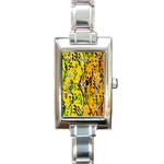 Gentle yellow abstract art Rectangle Italian Charm Watch