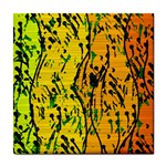 Gentle yellow abstract art Tile Coasters