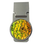 Gentle yellow abstract art Money Clips (Round) 