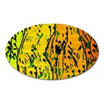 Gentle yellow abstract art Oval Magnet