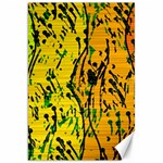 Gentle yellow abstract art Canvas 20  x 30  