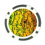 Gentle yellow abstract art Poker Chip Card Guards