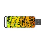 Gentle yellow abstract art Portable USB Flash (One Side)