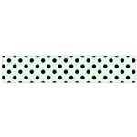 Polka Dots - Black on Pale Green Flano Scarf (Small)