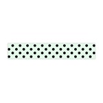 Polka Dots - Black on Pale Green Flano Scarf (Mini)