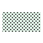Polka Dots - Black on Pale Green Satin Wrap