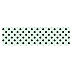 Polka Dots - Black on Pale Green Satin Scarf (Oblong)