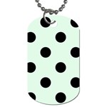 Polka Dots - Black on Pale Green Dog Tag (One Side)