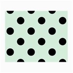 Polka Dots - Black on Pale Green Small Glasses Cloth (2 Sides)