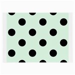 Polka Dots - Black on Pale Green Large Glasses Cloth (2 Sides)
