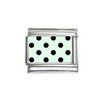 Polka Dots - Black on Pale Green Italian Charm (9mm)