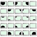 Polka Dots - Black on Pale Green 9mm Italian Charm (25 pack)