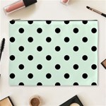 Polka Dots - Black on Pale Green Cosmetic Bag (XL)