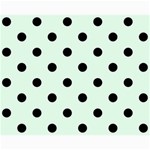 Polka Dots - Black on Pale Green Collage 8  x 10 