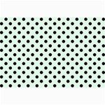 Polka Dots - Black on Pale Green Collage 12  x 18 
