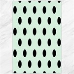 Polka Dots - Black on Pale Green Canvas 20  x 30 