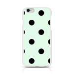 Polka Dots - Black on Pale Green Apple iPhone 6/6S Silicone Case (Transparent)