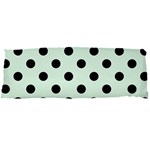 Polka Dots - Black on Pale Green Body Pillow Case Dakimakura (Two Sides)
