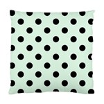 Polka Dots - Black on Pale Green Standard Cushion Case (Two Sides)