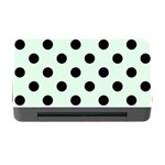 Polka Dots - Black on Pale Green Memory Card Reader with CF