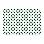 Polka Dots - Black on Pale Green Plate Mat