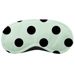 Polka Dots - Black on Pale Green Sleeping Mask
