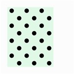 Polka Dots - Black on Pale Green Small Garden Flag (Two Sides)