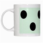 Polka Dots - Black on Pale Green Black Mug