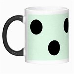 Polka Dots - Black on Pale Green Morph Mug