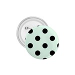 Polka Dots - Black on Pale Green 1.75  Button