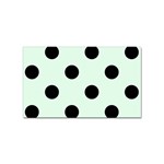 Polka Dots - Black on Pale Green Sticker Rectangular (100 pack)