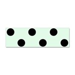 Polka Dots - Black on Pale Green Sticker Bumper (100 pack)