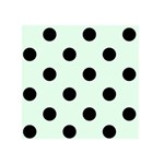 Polka Dots - Black on Pale Green Greeting Card 5  x 7 