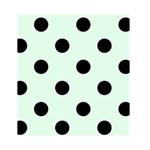 Polka Dots - Black on Pale Green Greeting Card 4.5  x 6 