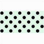 Polka Dots - Black on Pale Green 4  x 8  Photo Cards