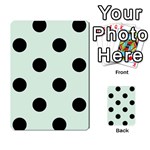 Polka Dots - Black on Pale Green Multi-purpose Cards (Rectangle)