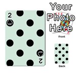 Polka Dots - Black on Pale Green Playing Cards 54 Designs