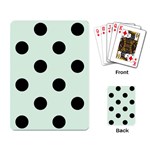 Polka Dots - Black on Pale Green Playing Cards Single Design