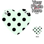 Polka Dots - Black on Pale Green Playing Cards 54 (Heart)