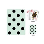 Polka Dots - Black on Pale Green Playing Cards (Mini)