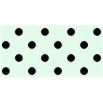 Polka Dots - Black on Pale Green YOU ARE INVITED 3D Greeting Card (8x4)