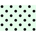 Polka Dots - Black on Pale Green Birthday Cake 3D Greeting Card (7x5)