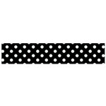 Polka Dots - Pale Green on Black Flano Scarf (Small)