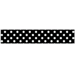 Polka Dots - Pale Green on Black Flano Scarf (Large)