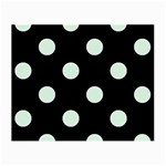 Polka Dots - Pale Green on Black Small Glasses Cloth