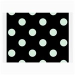Polka Dots - Pale Green on Black Large Glasses Cloth