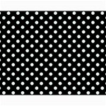 Polka Dots - Pale Green on Black Collage 11  x 14 
